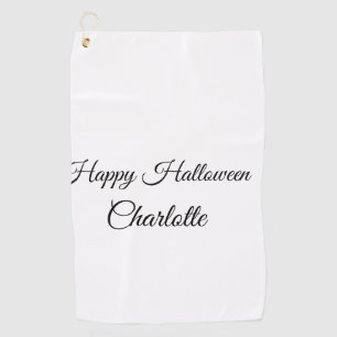 SIMPLE MINIMAL.CUTIE ADD NAME BABY happy Halloween Golf Towel