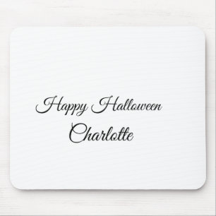 SIMPLE MINIMAL.CUTIE ADD NAME BABY happy Halloween Mouse Pad