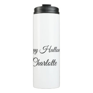 SIMPLE MINIMAL.CUTIE ADD NAME BABY happy Halloween Thermal Tumbler