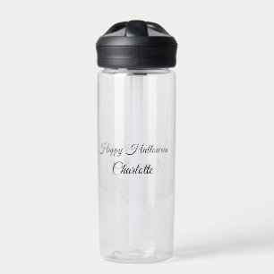 SIMPLE MINIMAL.CUTIE ADD NAME BABY happy Halloween Water Bottle