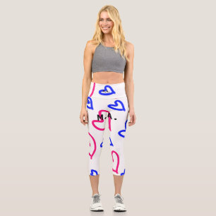 SIMPLE MINIMAL.CUTIE ADD NAME BABY heart add lette Capri Leggings
