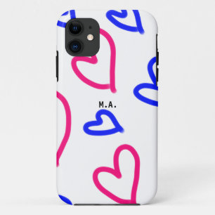 SIMPLE MINIMAL.CUTIE ADD NAME BABY heart add lette iPhone 11 Case