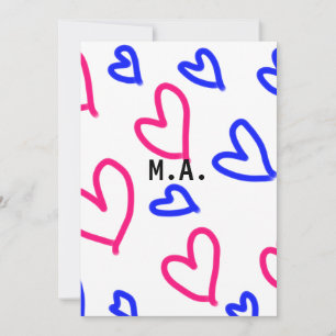 SIMPLE MINIMAL.CUTIE ADD NAME BABY heart add lette Holiday Card