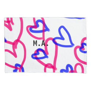 SIMPLE MINIMAL.CUTIE ADD NAME BABY heart add lette Pillowcase