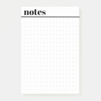 Simple Minimal Dot Grid Sticky Notes Pad