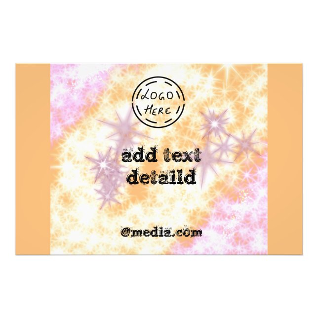 simple minimal elegant add your logo text Poster (Front)