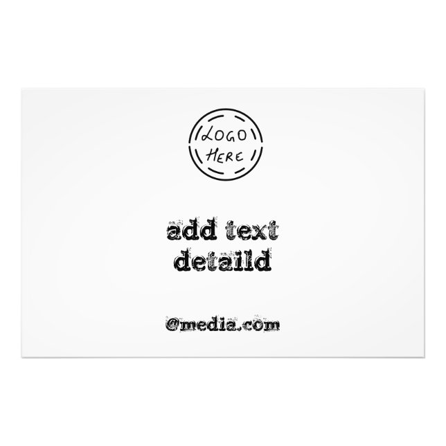 simple minimal elegant add your logo text Poster (Front)
