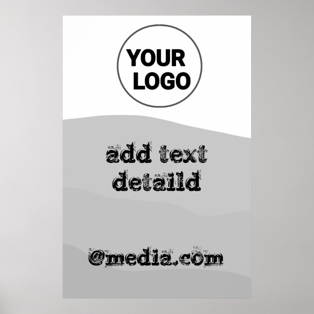simple minimal elegant add your logo text Poster (Front)