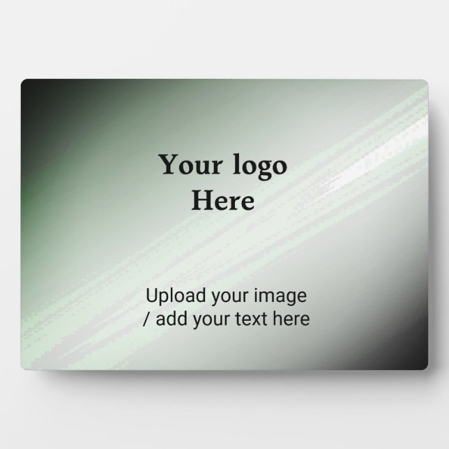 Simple minimal elegant add your text logo picture  plaque (Front)