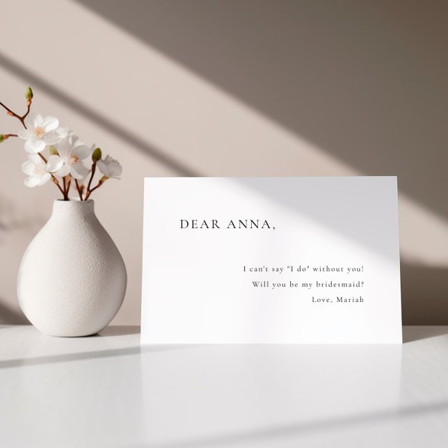Simple Minimal Elegant Bridesmaid Proposal Invitation (Creator Uploaded)