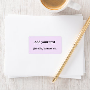 Simple minimal elegant custom add your text classi label