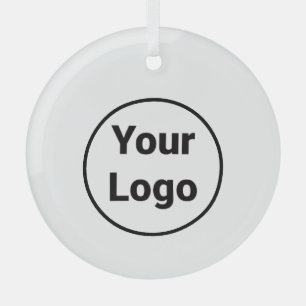 Simple minimal elegant custom circle photo collage glass tree decoration