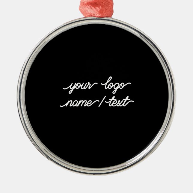 Simple minimal elegant custom circle photo collage metal ornament (Front)