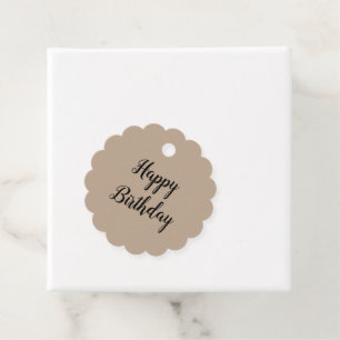 simple minimal elegant custom happy birthday gift  favour tags