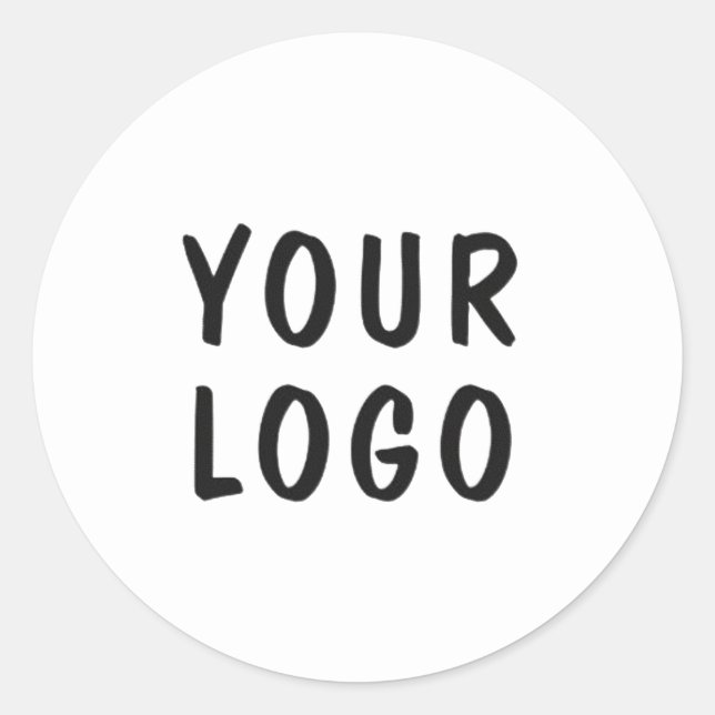 Simple minimal elegant custom logo company  classic round sticker (Front)