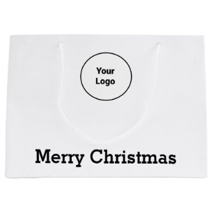 Simple minimal elegant custom logo here compan large gift bag