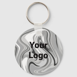 Simple minimal elegant custom logo here company b key ring