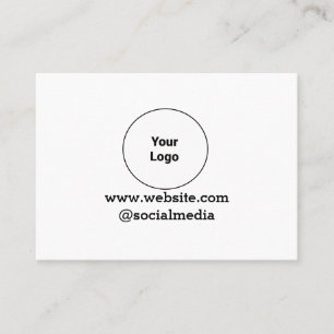 Simple minimal elegant custom logo here company business card