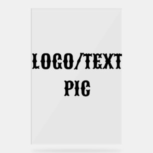 Simple minimal elegant custom logo here company  c acrylic sign