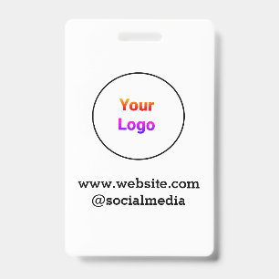 Simple minimal elegant custom logo here company c ID badge