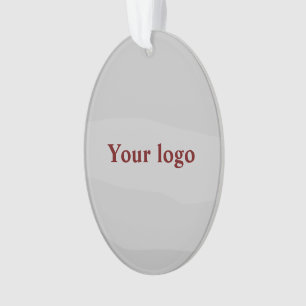 Simple minimal elegant custom logo here company c ornament