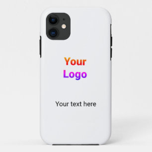 Simple minimal elegant custom logo here company   iPhone 11 case