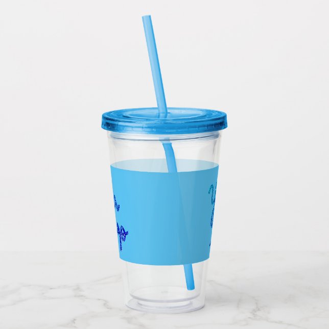 Simple minimal elegant custom logo here company cl acrylic tumbler (Left)