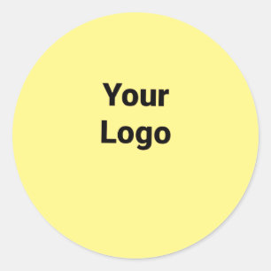 Simple minimal elegant custom logo here company cl classic round sticker