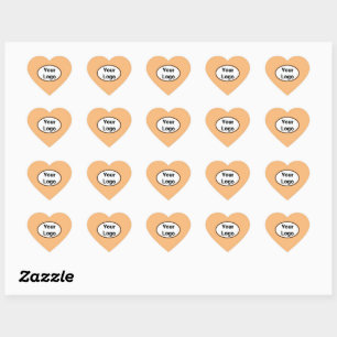 Simple minimal elegant custom logo here company cl heart sticker