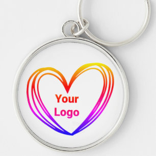 Simple minimal elegant custom logo here company cl key ring