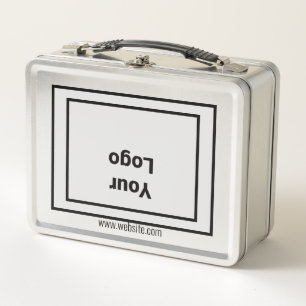 Simple minimal elegant custom logo here company cl metal lunch box