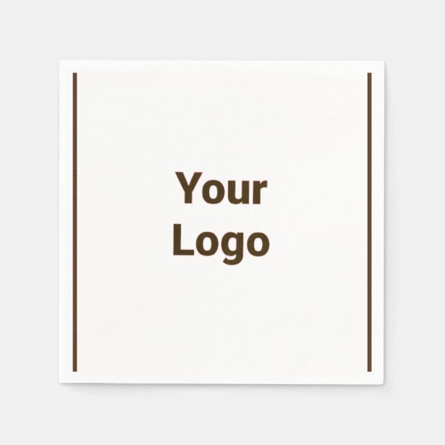 Simple minimal elegant custom logo here company cl napkin (Front)