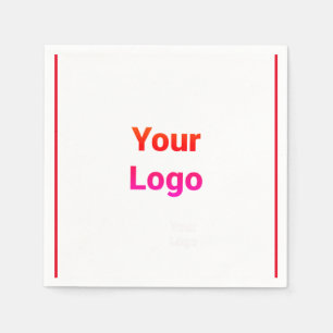 Simple minimal elegant custom logo here company cl napkin
