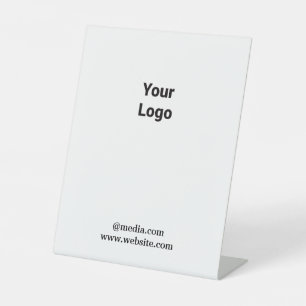 Simple minimal elegant custom logo here company cl pedestal sign