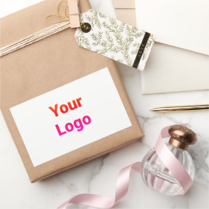 Simple minimal elegant custom logo here company cl rectangular sticker