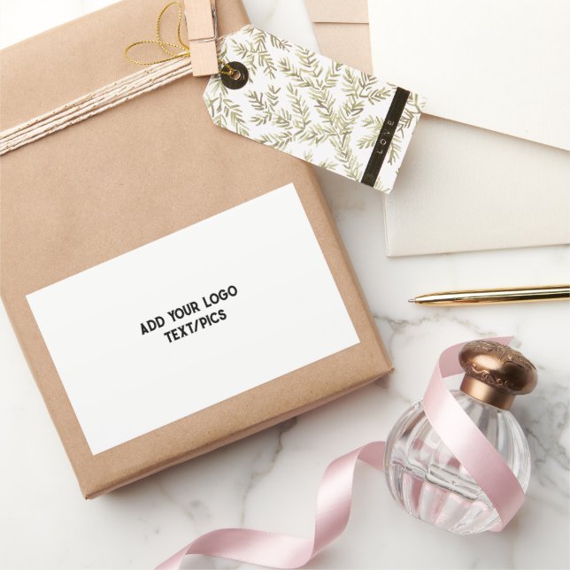Simple minimal elegant custom logo here company cl rectangular sticker (Gifting)