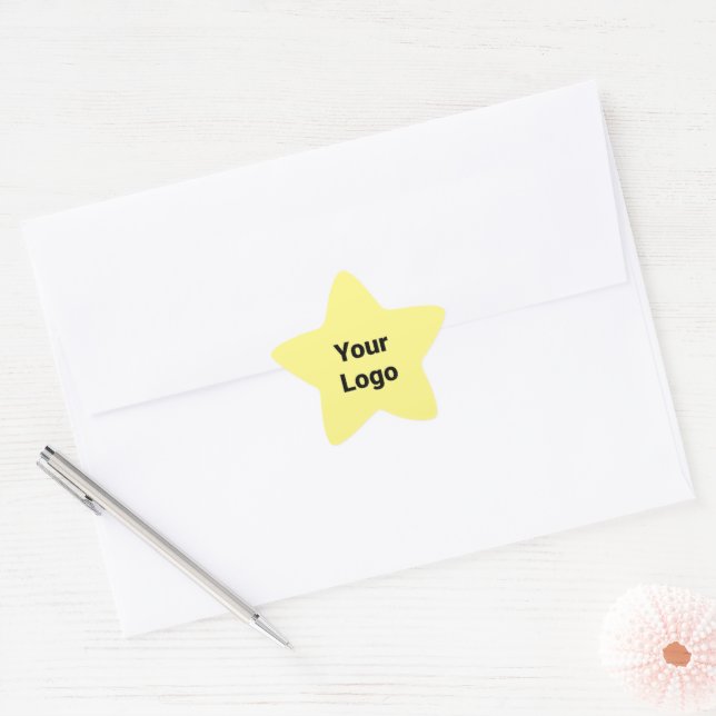 Simple minimal elegant custom logo here company cl star sticker (Envelope)