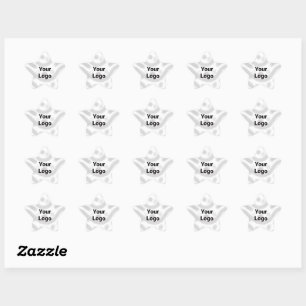 Simple minimal elegant custom logo here company cl star sticker