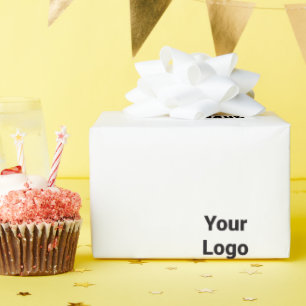 Simple minimal elegant custom logo here company cl wrapping paper