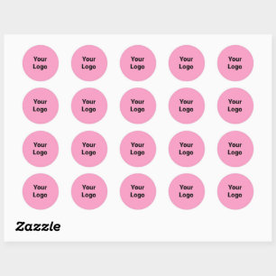 Simple minimal elegant custom logo here company    classic round sticker
