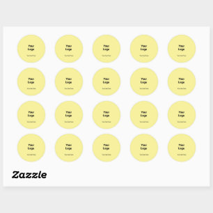 Simple minimal elegant custom logo here company classic round sticker