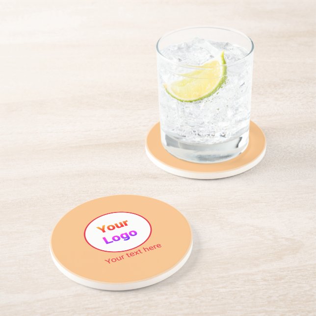 Simple minimal elegant custom logo here company    coaster (Side)