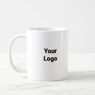 Simple minimal elegant custom logo here company  coffee mug