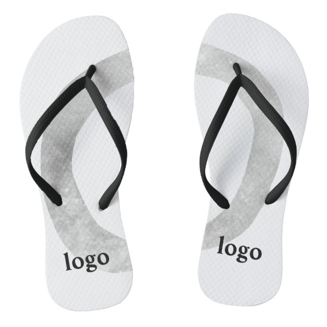 Simple minimal elegant custom logo here company  f thongs (Footbed)