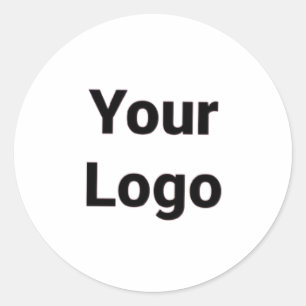 Simple minimal elegant custom logo here company g classic round sticker