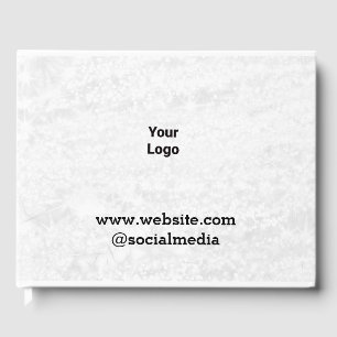 Simple minimal elegant custom logo here company g guest book