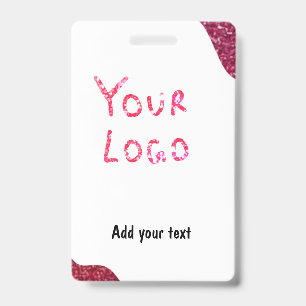 Simple minimal elegant custom logo here company g ID badge