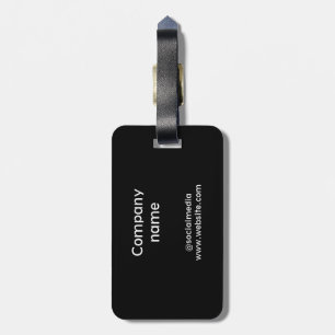 Simple minimal elegant custom logo here company  g luggage tag