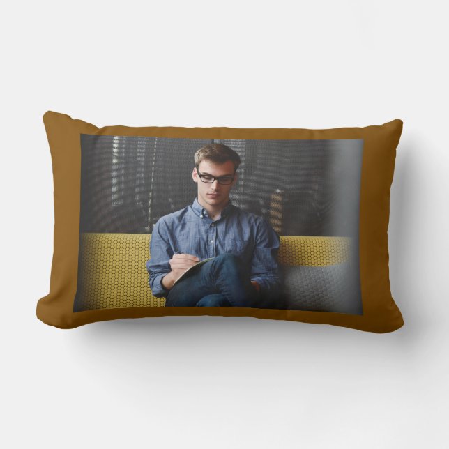 Simple minimal elegant custom logo here company  g lumbar cushion (Front)