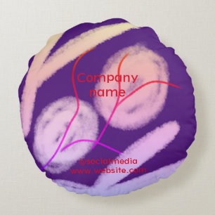 Simple minimal elegant custom logo here company g round cushion